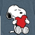 thumbnail image 3 of Peanuts - Snoopy Valentine's Hugging Heart  - Toddler And Youth Short Sleeve Graphic T-Shirt, 3 of 6