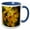 Blue/White, variant on 3drose, Turkish St Johns Wort Wild Flower Vector, 15oz Mug