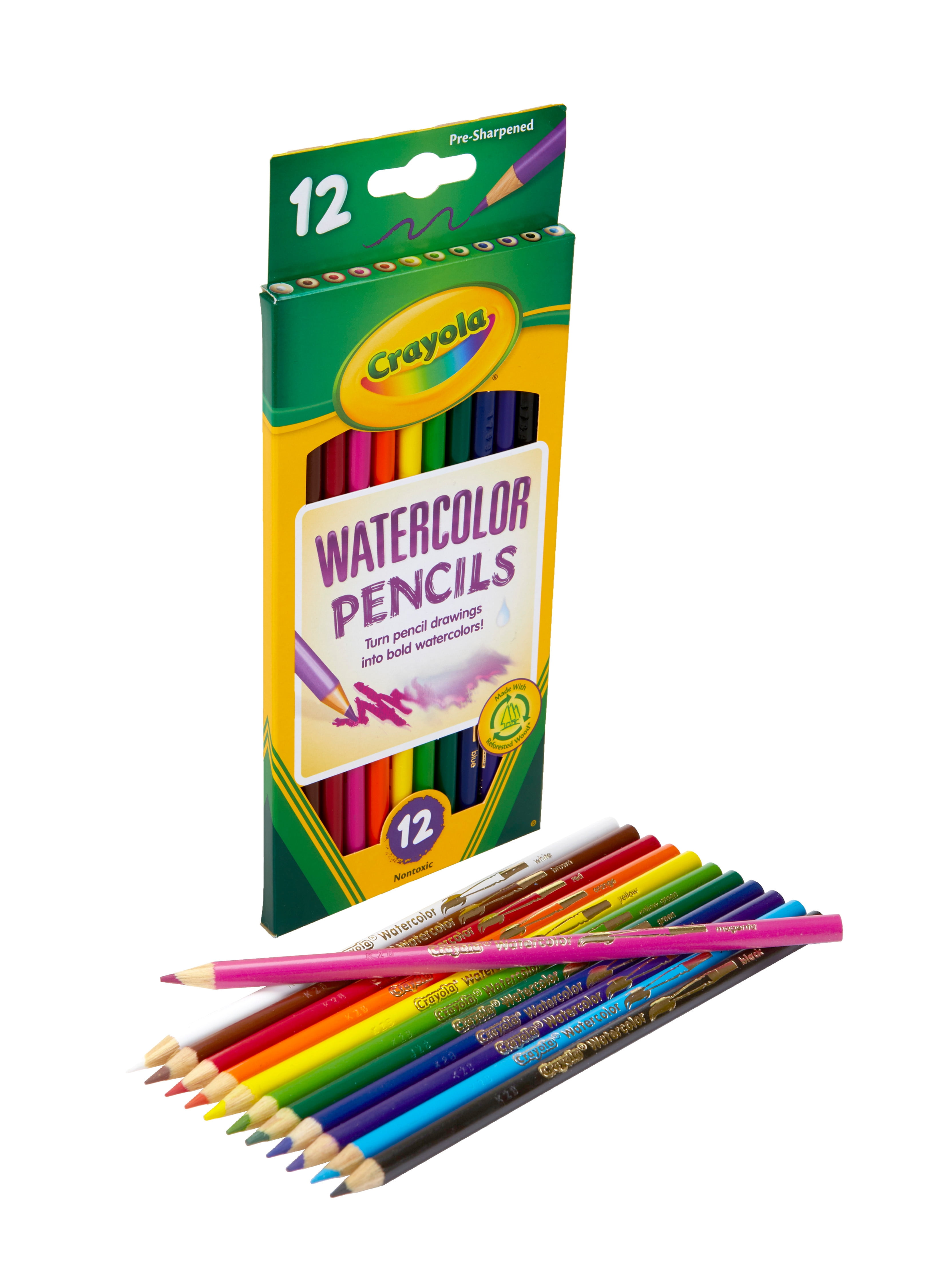 Crayola Watercolor Pencils, 24 Colors Per Box, Set Of 3 Boxes 