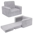 thumbnail image 1 of Sofá y silla para niños pequeños Sofá convertible SLIGUY con funda de sherpa, 1 of 6