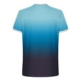 thumbnail image 4 of ZCFZJW Mens Ombre Shirts Casual Summer Short Sleeve Gradient Color Print Crewneck Basic Workout T-Shirts Loose Soft Cotton Pullover Tops Light Blue XXXL, 4 of 5