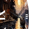 thumbnail image 3 of Designart "Coastalport Port Of Calm II" Nautical & Beach Oversized Wall Clock, 3 of 6