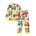 thumbnail image 2 of Kll Transports With Animals Sleepwear Mens Flannel Pajamas,Long Cotton Pj Set, 2 of 9