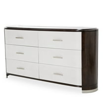 Michael Amini Paris Chic Wood & Marble Dresser - Espresso