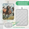 thumbnail image 3 of Pot Holders Set of 2 Heat Resistant 338℉ Kitchen Oven Gloves Potholder Cooking Baking Microwave Mitts Horses Running, 3 of 7
