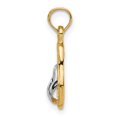 thumbnail image 2 of 14k Two Tone Gold Single Flip Flop Pendant, 2 of 4