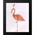 thumbnail image 2 of Fab Funky 12x14 Black Modern Framed Museum Art Print Titled - Flamingo and Cocktail 3, 2 of 5