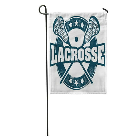 KDAGR Lax Vintage Lacrosse Sport Stamp Helmet NCAA Youth College Distressed Garden Flag Decorative Flag House Banner 12x18