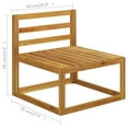 thumbnail image 4 of vidaXL 4 Piece Garden Lounge Set with Cushion Cream Solid Acacia Wood, 4 of 5
