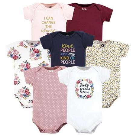 

Hudson Baby Infant Girl Cotton Bodysuits Girls World 3-6 Months