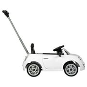 Best Ride On Cars 2-in-1 Fiat 500 Baby Toddler Push Car Stroller, White