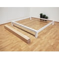 thumbnail image 3 of Base Para Cama King Size Muebles GM Tradicional Desarmable Madera de Pino Con Laca Color Blanco, 3 of 6