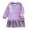 Purple, variant on Krdevn Girl's Solid Color Dress Sweater Cute Casual Dress,3-4 Years