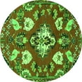 thumbnail image 1 of Ahgly Company Indoor Round Persian Green Traditional Area Rugs, 4' Round, 1 of 1
