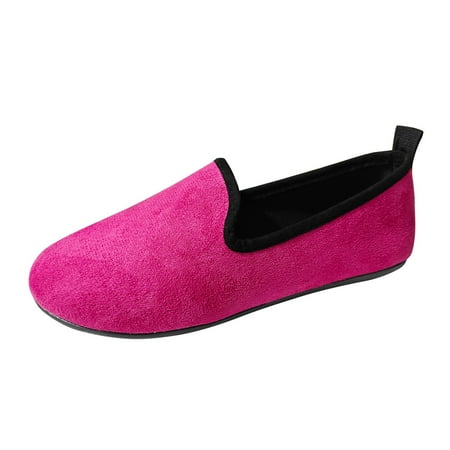 QYZEU Womens Wide Sneakers Comfort Dress Wedge Shoes for Women Women s Fashion Suede Round Head Flat Solid Color Casual Shoes Everyday Casual Shoes Hot Pink 39