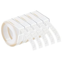 NineLeaf 5 Pack Compatible for Dymo 520101 3D Plastic Embossing Label 3/8'' x 9.8' White on Clear Label Tape
