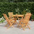 thumbnail image 1 of vidaXL 5 Piece Garden Dining Set Solid Wood Teak, 1 of 5