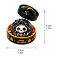 thumbnail image 2 of Halloween Dumpling Squishy Toy with Skull Design and Steamer Basket, 1-Pack, Black and White, for Kids Party Favors, Relaxation Squeeze Toy, 2 of 5