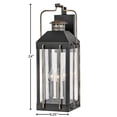 thumbnail image 3 of 2735TK Hinkley Lighting Fitzgerald - Three Light Outdoor Large Wall Lantern, 3 of 11