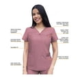 thumbnail image 3 of Adar Pro Movement Booster Scrub Set For Women - Sweetheart V-Neck Scrub Top & Yoga Jogger Scrub Pants, 3 of 7
