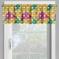thumbnail image 4 of Ambesonne Geometric Valance & Curtain, Triangle Head Bones, 55"x36", Earth Yellow Jade Green, 4 of 6