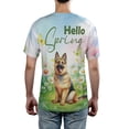 thumbnail image 5 of German Shepherd Hello Spring Time Flower Floral Nature All Over Print 3D Shirt Unisex Merch Alsatian Dog Lover Gifts - 02031, 5 of 6