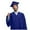 Blue, variant on Unisex Matte Graduation Cap Gown Tassel Set with 2026 Year Charm for High School & College Graduates