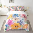 thumbnail image 2 of Manfei Chic Colorful Flowers Twin Bedding Sets 7-Piece for Adults Girls Boys,Vintage Aesthetics Bedding Comforter Set Microfiber,Spring Garden Breathable Sheet Sets,Luxury Bedroom Decor,Reversible, 2 of 8