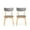 Dark Gray/Oak, variant on GDF Studio Crystal Mid Century Modern Fabric Upholstered Dining Chairs, Set of 2, Light Beige and Walnut