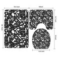 thumbnail image 3 of White Mushroom Silhouette Black Pattern Bathroom Rugs Sets 3 Piece,Toilet Cover Set,Absorbent Non Slip Bathroom Mats Sets with U-Shaped Contour Rug Toilet Rug Set, 3 of 5
