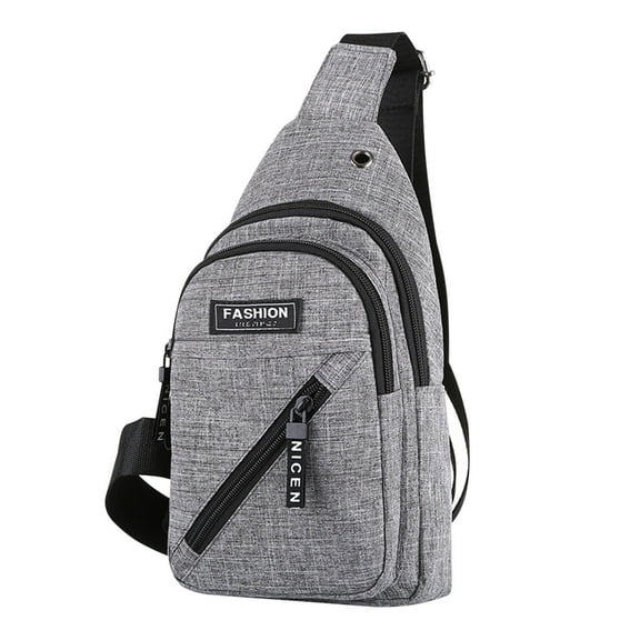 UHUYA Sling Bag Crossbody Backpack for Men Travel Backpack Multipurpose Cross Body Chest Bag Unisex Shoulder Bag Hiking Chest Bag Daypack, Gray C