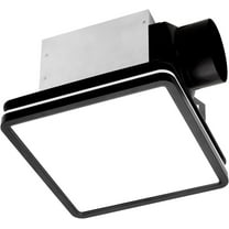 Akicon Bathroom Exhaust Fan, 80CFM 2.0 Sones Powerful Vent Fan with Light, 3CCT LED Light & Nightlight, UL/HVI Certified, for Bathroom, Home, Square, Black