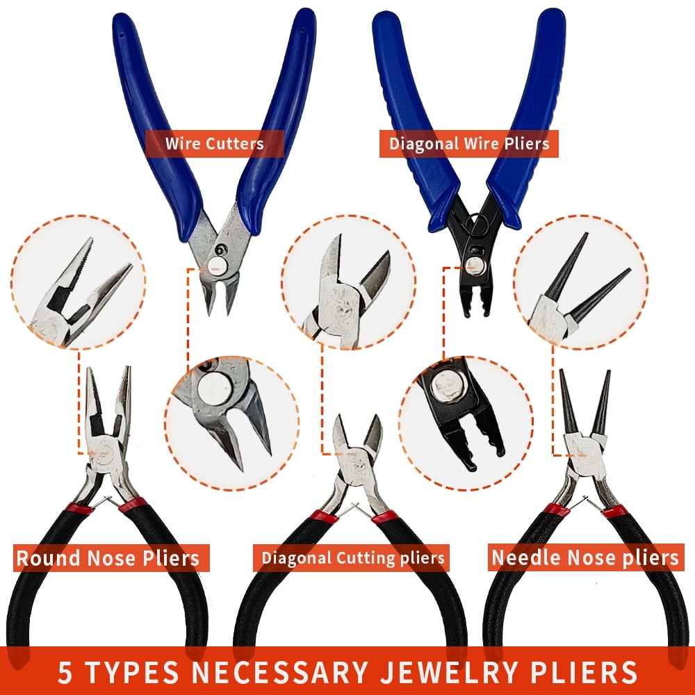 Bead Tray Design Flocked Board Set for Jewelry Making Repair Kit DIY Bracelet Necklace Craft Measuring Tool Jewelers Organizer Tray with Pliers, Caliper, Beading Tool Kit(23Pcs)