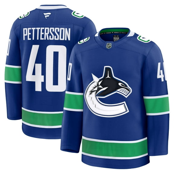 Men's Fanatics Elias Pettersson Blue Vancouver Canucks Home Premium Jersey
