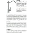 thumbnail image 4 of Westbrass 9" Victorian 1-Lever Cold Water Dispenser Kit with Under Sink In-line Filter System, Satin Nickel, 4 of 9