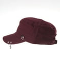thumbnail image 2 of WITHMOONS Cadet Cap The Stars and Stripes Cross Pierced Brim CR4514 (Red), 2 of 4