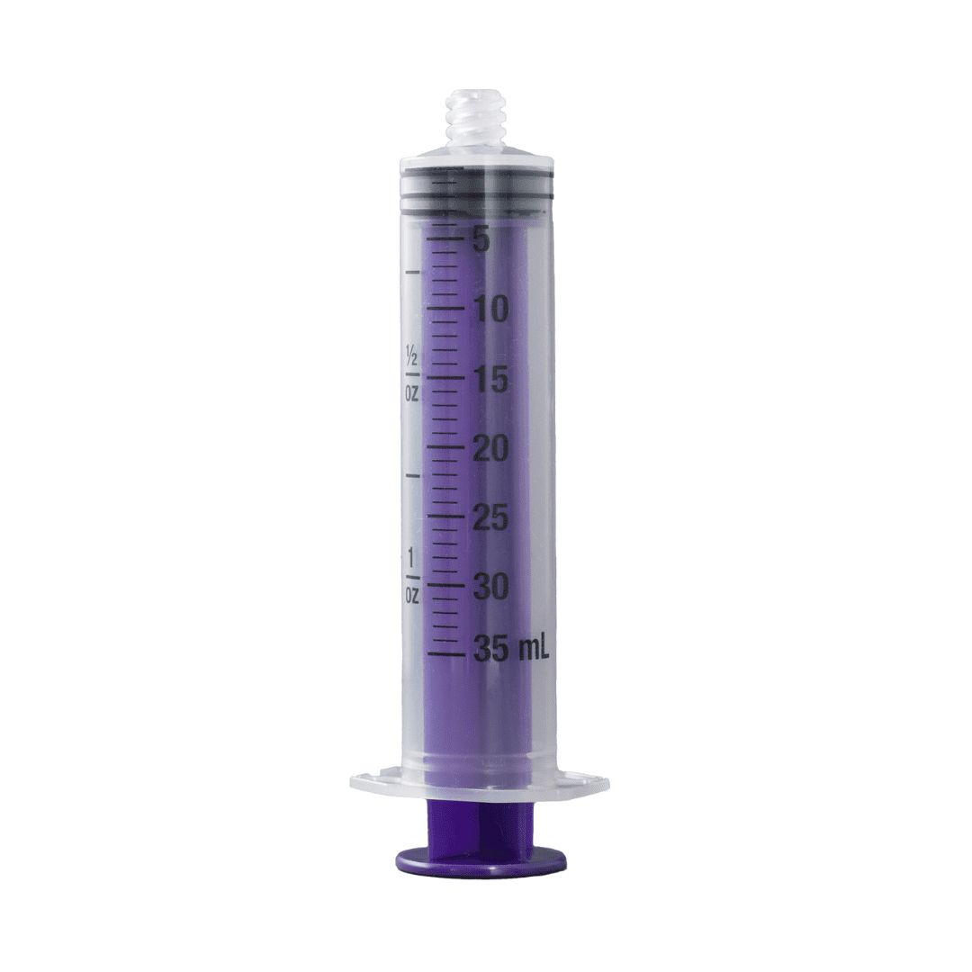 Vesco Medical ENFit Syringe 35ml with ENFit Transition Connector Tips - (Pack of 30)