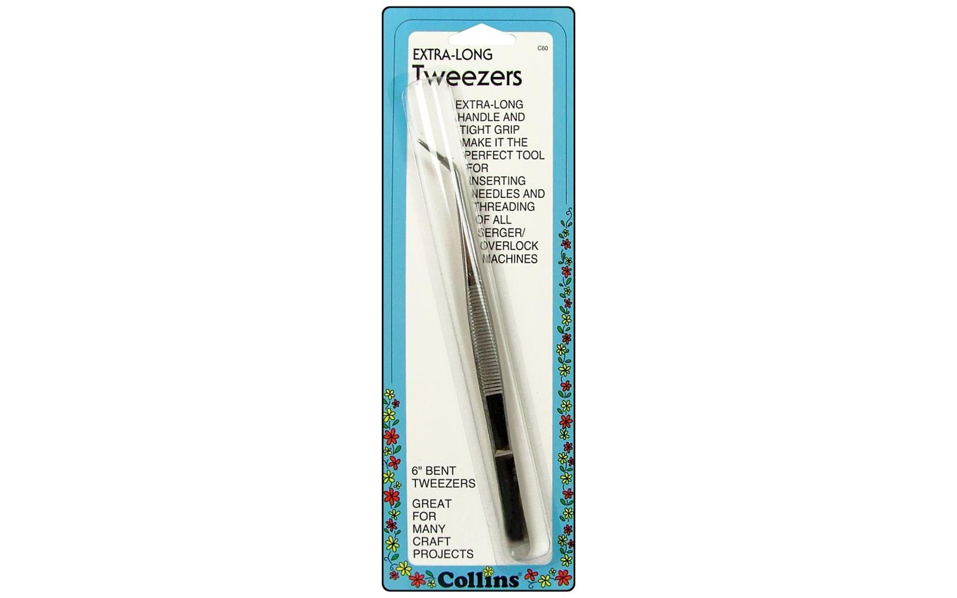 Collins Extra Long Tweezers 6" Bent