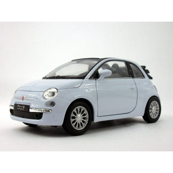 4.25 inch 2010 Fiat 500C (500) 1/32 Scale Diecast Model - Off White