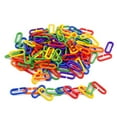 thumbnail image 1 of 100 Durable Plastic Counting C Chain Sugar Glider Hooks Chain Parrot Bird Toy Parts, 1 of 8