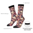 thumbnail image 4 of Sigee Skull rock record artist for Contrast Design Soft Moisture-Wicking Socks Crew Casual Athletic Stretchy Loose Middle Tube Socks, 4 of 6