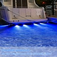 ZGBY 2x Blue 42 LED Underwater Marine Boat Transom Lights 316 Stainless