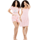 thumbnail image 1 of Set Pijama 3 Piezas Mujer Verano Bata Top y Short, 1 of 5