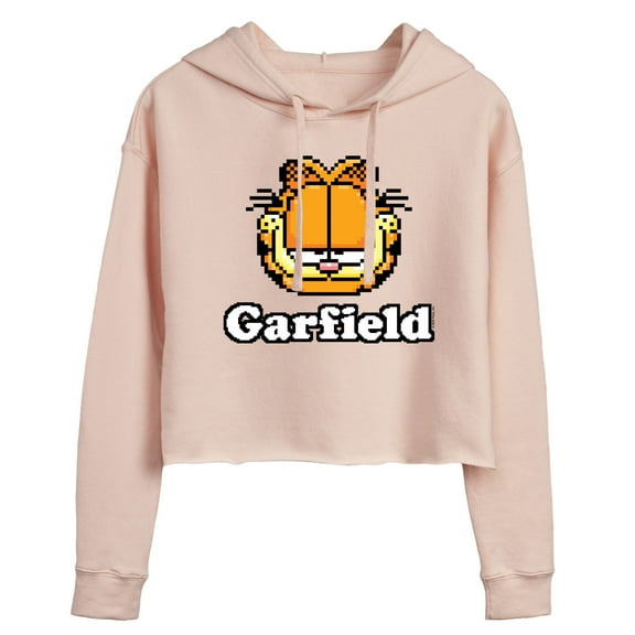 Garfield - Video Game Garfield - Juniors Cropped Pullover Hoodie