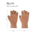 thumbnail image 2 of Deago 2 Pairs Winter Half Finger Gloves Knitted Fingerless Mittens Warm Stretchy Gloves for Men and Women (Coffee), 2 of 9
