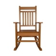 thumbnail image 3 of Shine Company All-Weather Traditional Resin Patio Porch Rocker in Brown, 3 of 5