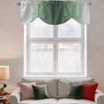 thumbnail image 3 of Grey Forest Green Gradient Tie Up Valances Curtain, Adjustable Kitchen Minimalist Ombre Modern Art Valances for Windows Decor, Rod Pocket Short Curtains Set for Bedroom/Bathroom, 42"x18", 3 of 9