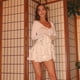thumbnail image 4 of Vestidos de Invitada de Boda de Larga para Mujer, Sexy, con Escote en V Profundo, Vuelo y Volantes L, 4 of 8
