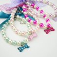 thumbnail image 6 of Reheyre Dog Collar with Bone Pendant - Fashion Jewelry - Anti-Fade Faux Pearls Necklace - Perfect for Weddings - Suitable for Dogs and Cats, 6 of 8