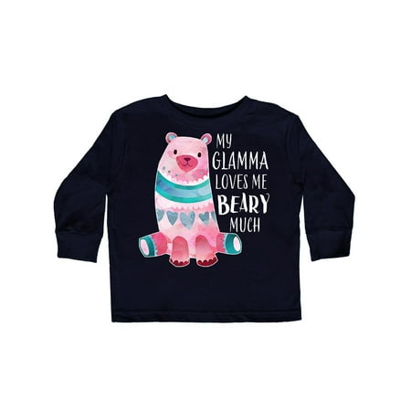 

Inktastic My Glamma Loves Me Beary Much with Cute Bear Gift Toddler Boy or Toddler Girl Long Sleeve T-Shirt